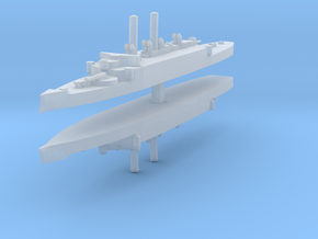 USS Atlanta (1884) 1:2400 x2 in Clear Ultra Fine Detail Plastic