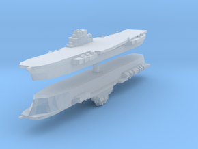 Clemenceau Carrier 1:6000 x2 in Clear Ultra Fine Detail Plastic