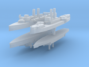 Span-Am Fleet 1:1200 (4 Ships) in Clear Ultra Fine Detail Plastic