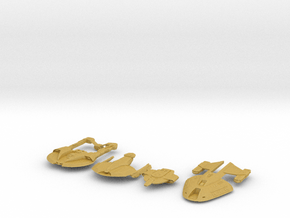 2500 TNG Federation 4 pack in Tan Fine Detail Plastic
