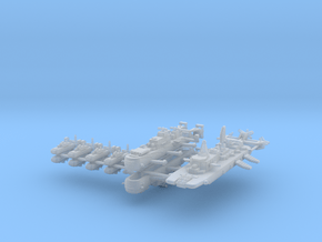 Triple Empire Fleet 1:600 (11 Ships) in Clear Ultra Fine Detail Plastic