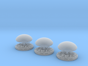 Dome and top 3 pack in Clear Ultra Fine Detail Plastic