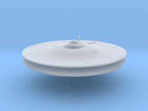 1000 TOS saucer part1 in Clear Ultra Fine Detail Plastic