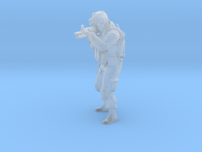 Soldier 5 no base (1:64 Scale) in Clear Ultra Fine Detail Plastic