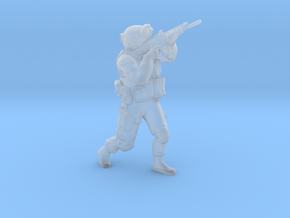 Soldier 4 no base (1:64 Scale) in Clear Ultra Fine Detail Plastic
