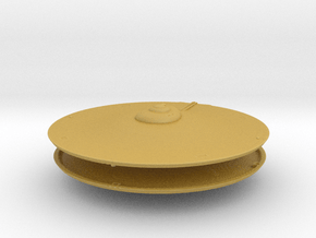 1000 TOS saucer v1 in Tan Fine Detail Plastic
