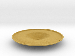 1000 TOS Saucer bottom v2 in Tan Fine Detail Plastic
