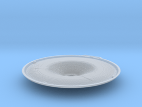 1000 TOS Saucer bottom v2 in Clear Ultra Fine Detail Plastic