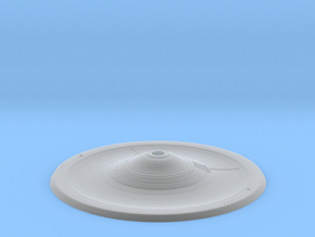 1000 TOS saucer v3 bottom1 in Clear Ultra Fine Detail Plastic