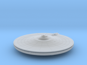 1000 TMP saucer hull split in Clear Ultra Fine Detail Plastic