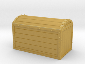 1/56th (28 mm) scale wooden chest with metal frame in Tan Fine Detail Plastic
