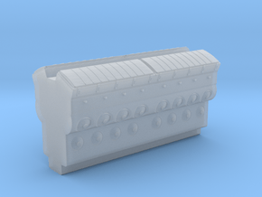 EMD 645 Block (N - 1:160) in Clear Ultra Fine Detail Plastic