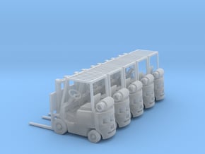 Yale Forklift (N - 1:160) 5X in Clear Ultra Fine Detail Plastic