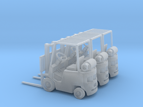 Yale Forklift (N - 1:160) 3X in Clear Ultra Fine Detail Plastic