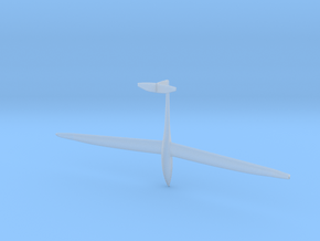 1/87th (H0) scale DG Flugzeugbau DG-1000 glider in Clear Ultra Fine Detail Plastic