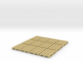 1/87th (H0) scale Pallets (12 pieces) in Tan Fine Detail Plastic