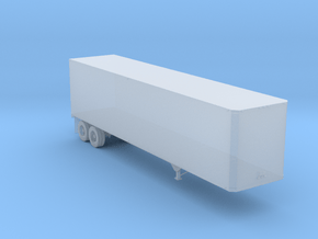 1977 Dry Goods box trailer 1:160 scale in Clear Ultra Fine Detail Plastic