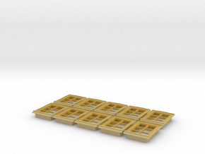 1/87th scale buildabe windows (10 pieces) in Tan Fine Detail Plastic