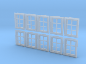 1/72nd scale buildabe windows (10 pieces) in Clear Ultra Fine Detail Plastic