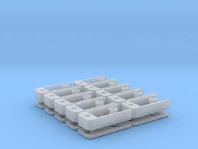 Medium Draft Coupler Box (N -1:160) 10X in Clear Ultra Fine Detail Plastic