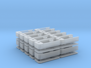 Medium Draft Coupler Box (N -1:160) 20X in Clear Ultra Fine Detail Plastic