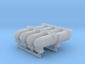 MILW GP/SD/F Exhaust Spark Arrestor (N - 1:160) 8X in Clear Ultra Fine Detail Plastic