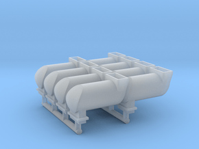 MILW GP/SD/F Exhaust Spark Arrestor (HO - 1:87) 8X in Clear Ultra Fine Detail Plastic