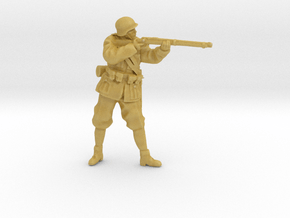 1/35th scale Hungarian soldier standing, firing in Tan Fine Detail Plastic