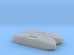 1/72nd (20 mm) scale Pontoons for V-3 Straussler in Clear Ultra Fine Detail Plastic