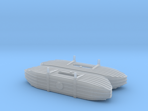 1/87th (H0) scale Pontoons for V-3 Straussler in Clear Ultra Fine Detail Plastic