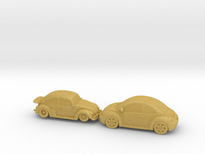 A couple of love bugs 1:160 scale in Tan Fine Detail Plastic