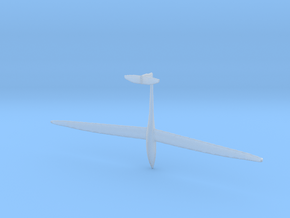 1/500th scale DG Flugzeugbau DG-1000 glider in Clear Ultra Fine Detail Plastic