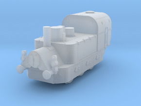 1/350th scale Armored Steam Locomotive in Clear Ultra Fine Detail Plastic