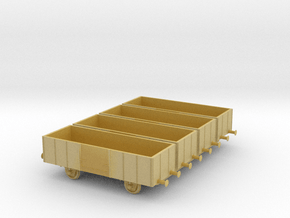 1/350th scale 4 x freight cars, E series in Tan Fine Detail Plastic