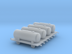1/350th scale 4 x freight cars, Z series in Clear Ultra Fine Detail Plastic