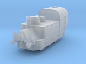 1/87th (H0) scale Armoured Steam Locomotive in Clear Ultra Fine Detail Plastic