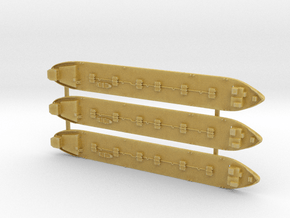 1/1200th scale Hungarian barges T.104, T.106, T.10 in Tan Fine Detail Plastic