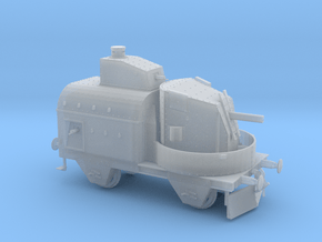 1/35th scale Armoured traincar, gun carriage in Clear Ultra Fine Detail Plastic