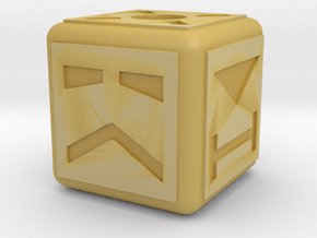 Cubebot Gaming Die in Tan Fine Detail Plastic