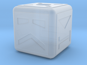 Cubebot Gaming Die in Clear Ultra Fine Detail Plastic
