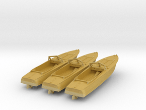 1/100th PG-117 motor boat x3 full hull in Tan Fine Detail Plastic