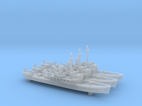 1/1200th scale HNoMS Otra x 3 in Clear Ultra Fine Detail Plastic