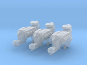 Kushan "Puppeteer" Drone Frigates (3) in Clear Ultra Fine Detail Plastic