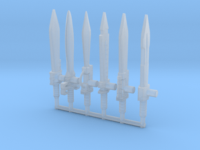 Core Dinobot Swords in Clear Ultra Fine Detail Plastic