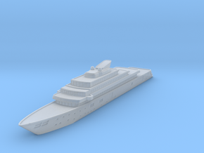 Miniature Rising Sun Yacht - 10cm in Clear Ultra Fine Detail Plastic