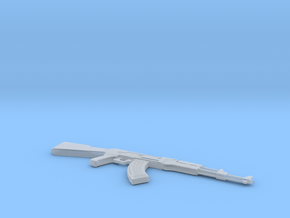 1:6 Miniature AK-47 Gun in Clear Ultra Fine Detail Plastic