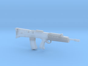 1:12 Miniature SA80 A2 Gun in Clear Ultra Fine Detail Plastic