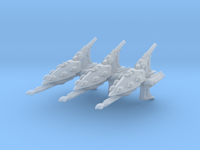 Hellbore Frigates (3) in Clear Ultra Fine Detail Plastic