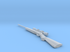 1:12 Miniature .243 Hunting Rifle in Clear Ultra Fine Detail Plastic
