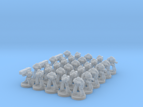 8mm Super Soldier Warriors in Clear Ultra Fine Detail Plastic